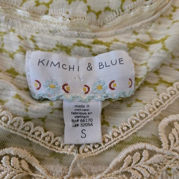 Kimchi & Blue Floral Lace Trim Cami Tank Size S Y2k Fairy Dainty Babydoll Boho - Picture 12 of 13